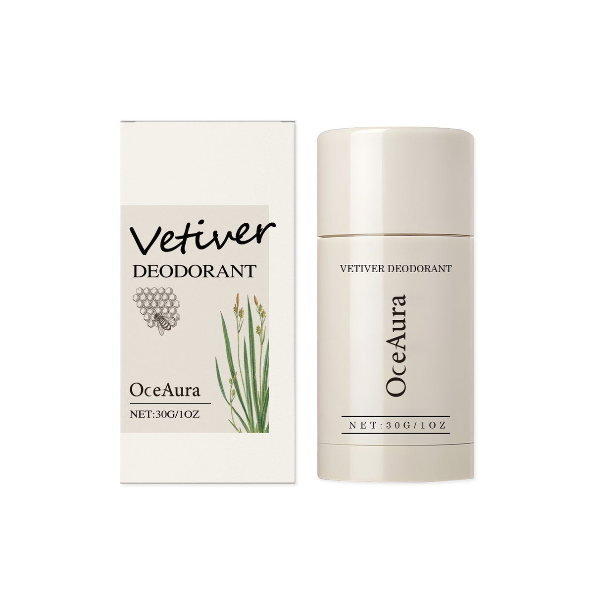 OCEAURA Vetiver Body Deodorant Stick, 30 g